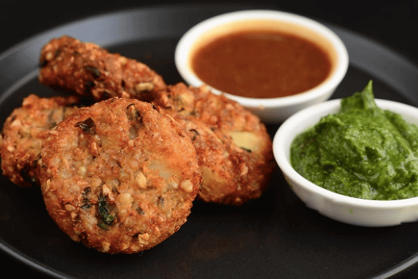 Buckwheat cutlets with mint chutney. Source: Supplied