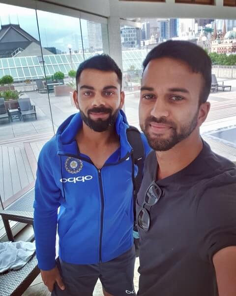 Ritam Mitra meets Virat Kohli at Boxing Day test
