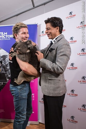 SRK and koala at La Trobe Uni in Melbourne
