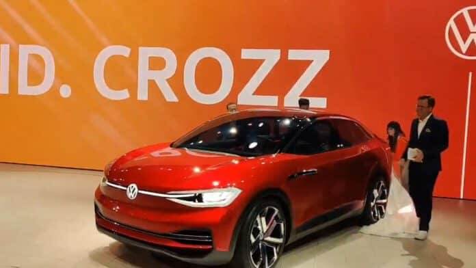 Volkswagen India on Thursday unveiled a concept electric car 'ID CROZZ' at the Auto Expo 2020 here. Its design is a combination of an SUV and a coupe.