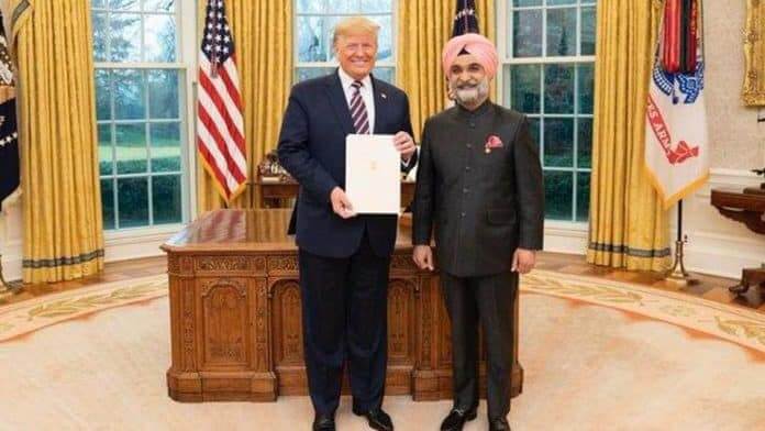 New Indian envoy to US presents credentials to Trump