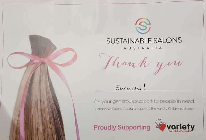 hair donation certificate