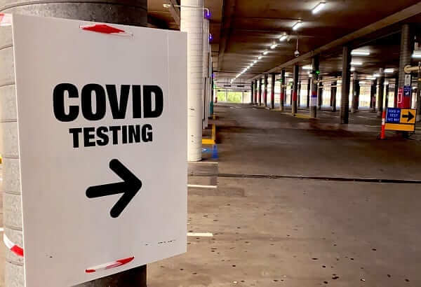 A covid Testing sign