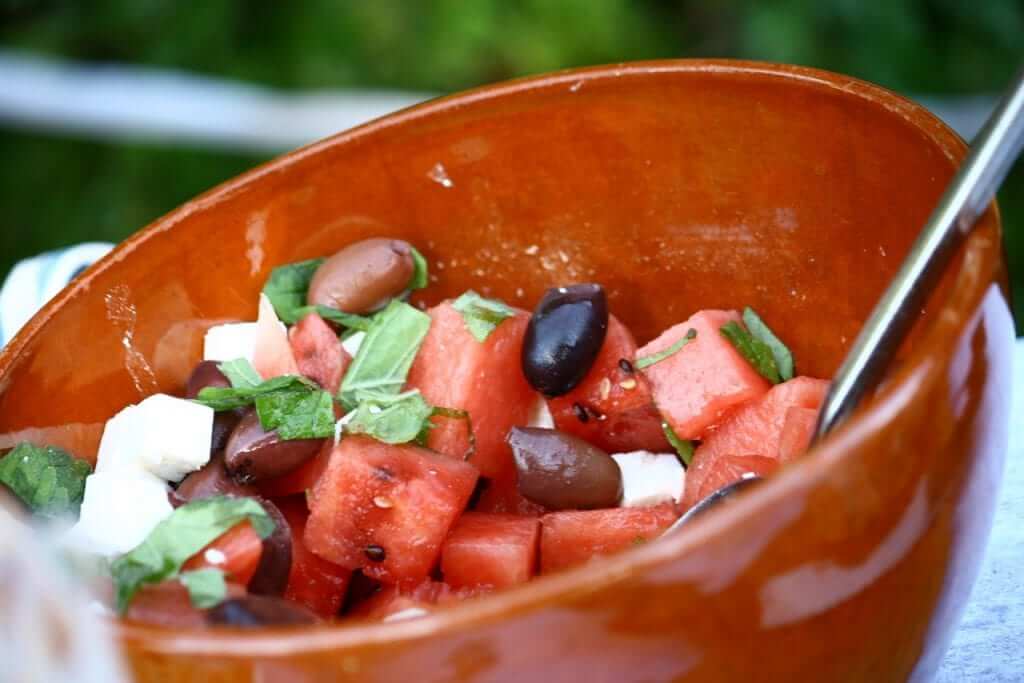 Indian style spring salad recipe for watermelon salad