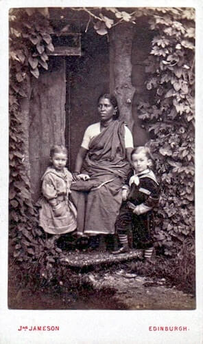 an indian ayah with two children