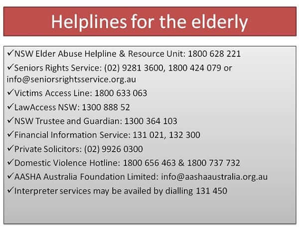 Helpline numbers