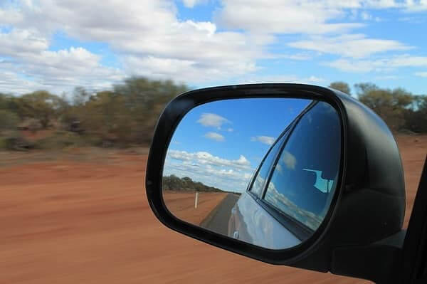 road trip rear view mirror