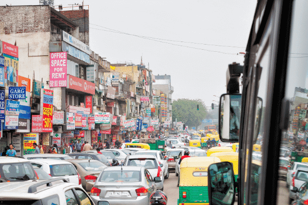 delhi pollution traffic