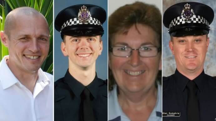 (From left to right) Senior Constable Kevin King, Constable Josh Prestney, Senior Constable Lynette Taylor and Constable Glen Humphris. 