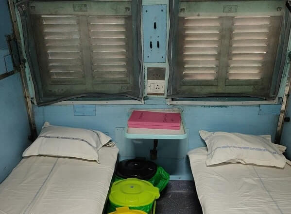 The Covid Care beds deployed by the Indian Railways. Source: IANS