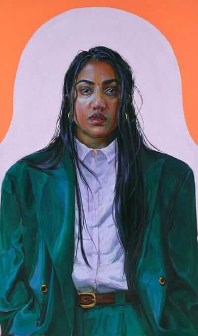 Kirthana selvaraj 'The green suit, a self portrait - Archibald image