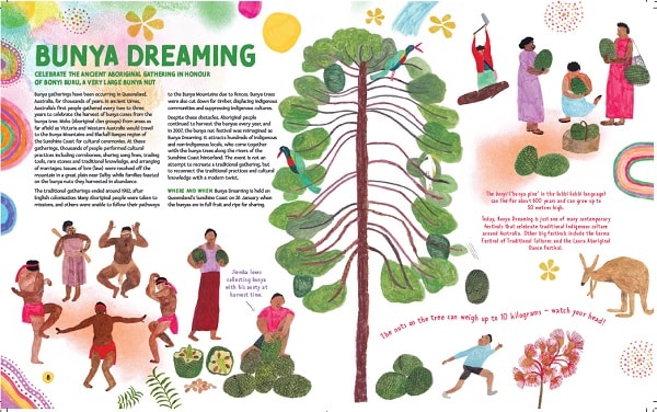 The Aboriginal festival of Bunya Dreaming depicted in the book
