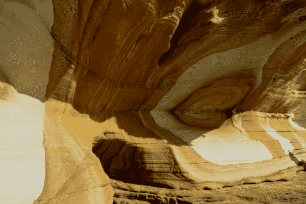 Weathered sandstone on the Painted Cliffs