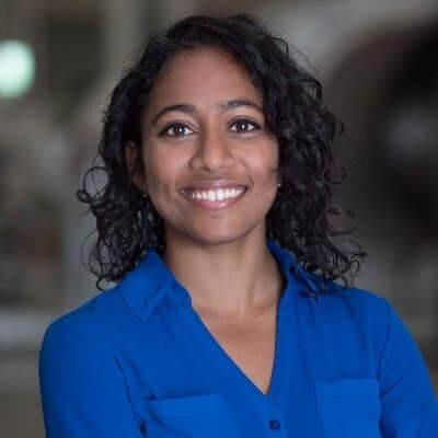 Sirisha Bandla in astronaut uniform