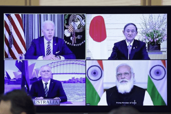 Quad virtual leaders’ meeting in March 2021. Source: Twitter
