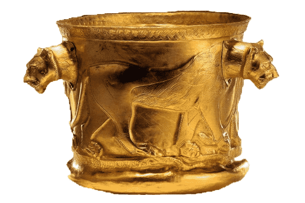 Kelar Dasht Golden Cup, late 2nd millennium BC, National Museum of Iran. Source: Wikimedia Commons.