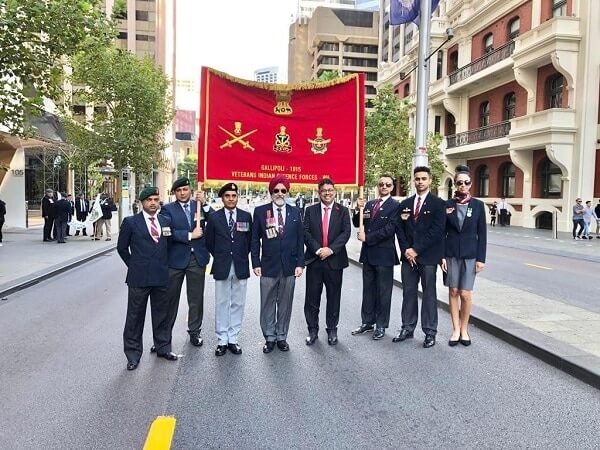 anzac day perth indian contingent