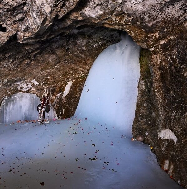 The stalagmite at Amarnath cave