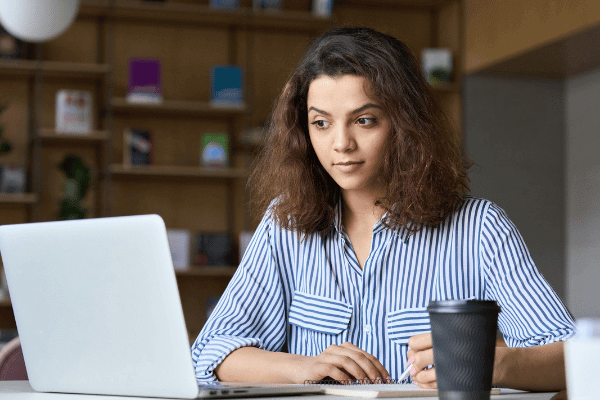 student on laptop