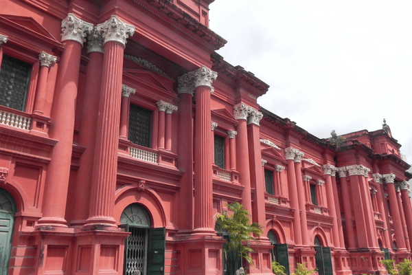 Red brick colonial building at bengaluru
