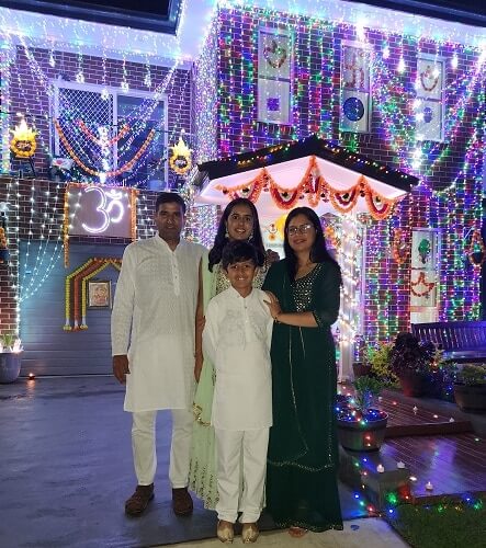 Sandeep Punia at Blacktowen Diwali Lights contest 2022