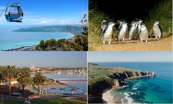 collage of travel destinations outside melbourne