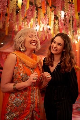 Lily James and Emma Thompson