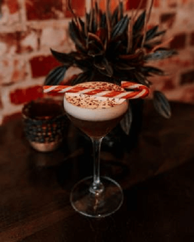 peppermint white russian cocktail
