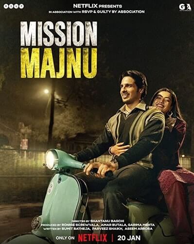 Sidharth Malhotra and Rashmika Mandanna in Mission Majnu