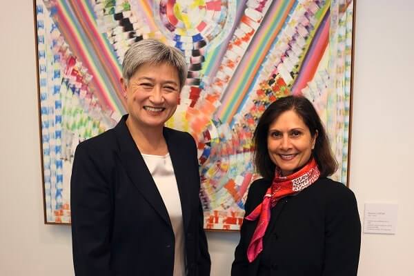 Swati Dave, Chair of CAIR, with Foreign Minister Penny Wong