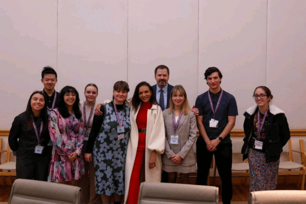 Khillan and board members pose for photo with Hon Anne Aly, Minister for Youth