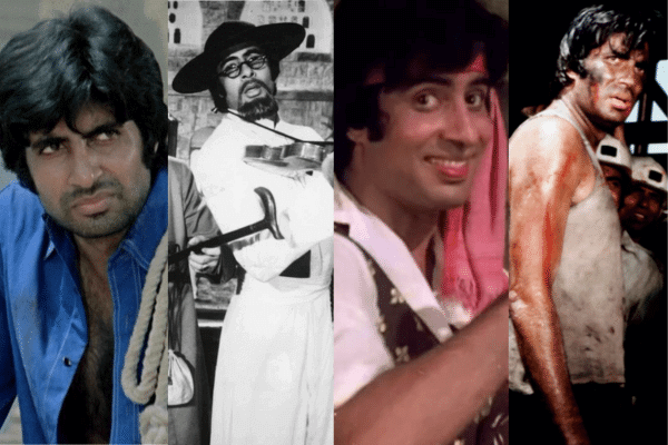 Amitabh Bachchan in Deewaar, Amar Akbar Anthony, Don and Kaala Patthar