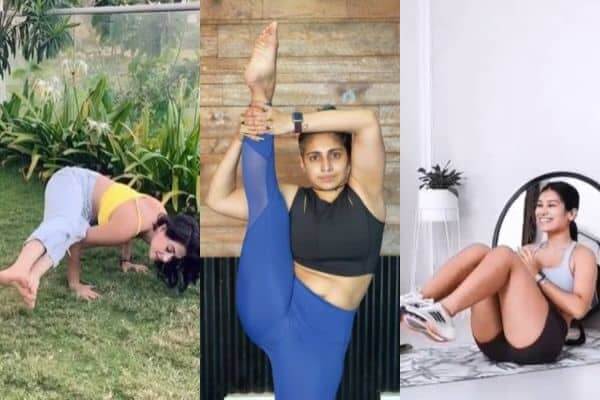 three yoga influencers in a collage.
