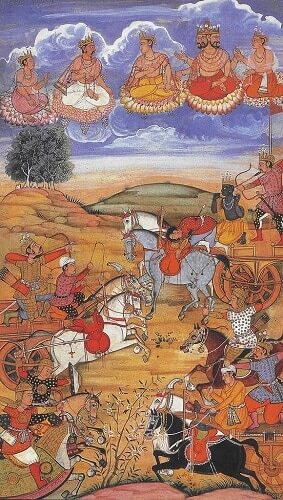 Arjuna Battles With the Kauravas At Kuruksheta Bhagavad Gita