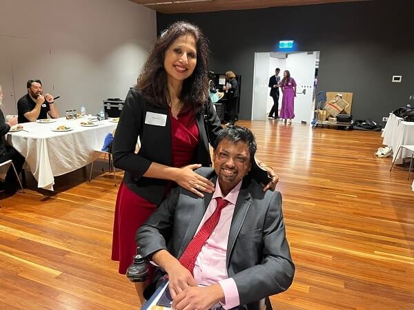 2024 NSW Young Australian of the Year Nikhil Autar with his mother Nivedita