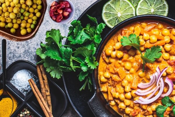 Indian curry with Indigenous ingredients