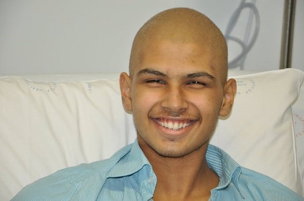 Nikhil Autar undergoing chemotherapy