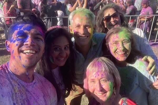 Minister for Immigration, Citizenship and Multicultural Affairs Andrew Giles celebrating Holi (supplied)