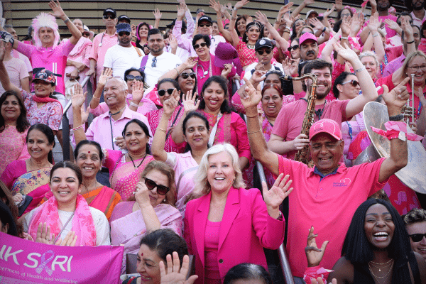 Pink Sari Inc at the Pink Test at Sydney Cricket Ground.