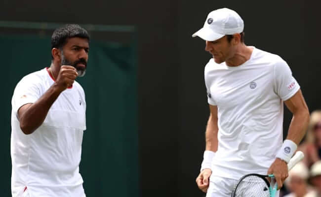 Bopanna and Ebden at the Wimbledon men's doubles finals.