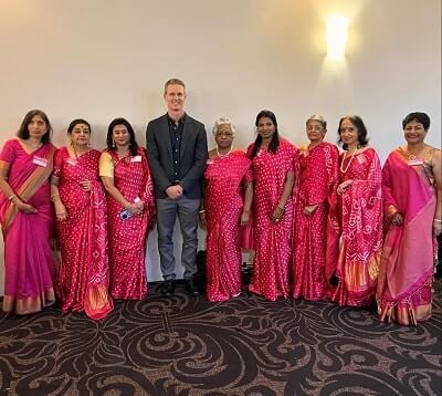 Andrew Charlton at Pink Sari Inc launch of CanInfo and Care project
