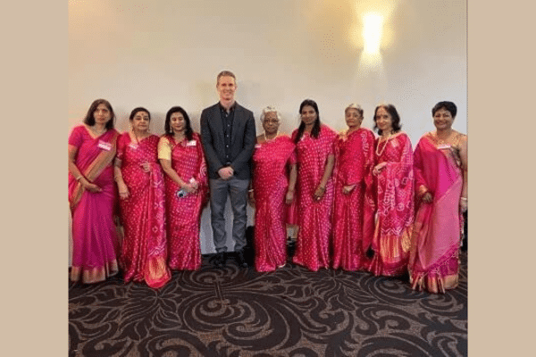 Andrew Charlton at Pink Sari Inc launch of CanInfo and Care project
