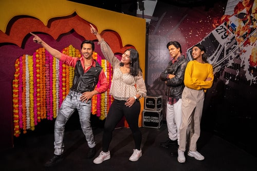 Varun Dhawan and SRK at Madame Tussauds