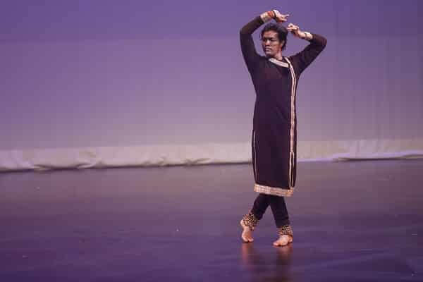 Kathak dancer Sanjeet Gangani on stage