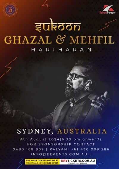 Ghazal Evening By Hariharan - LIVE In Sydney