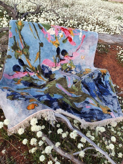 Dena Lawrence's carpets in the Australian wildflowers