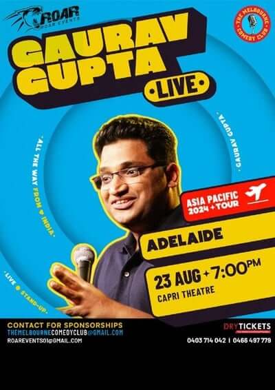 Comedian Gaurav Gupta LIVE in Adelaide