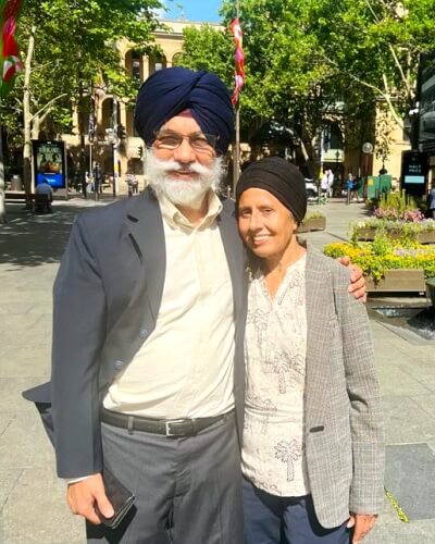 Harinder Kaur with Husband Maninder Singh 2024