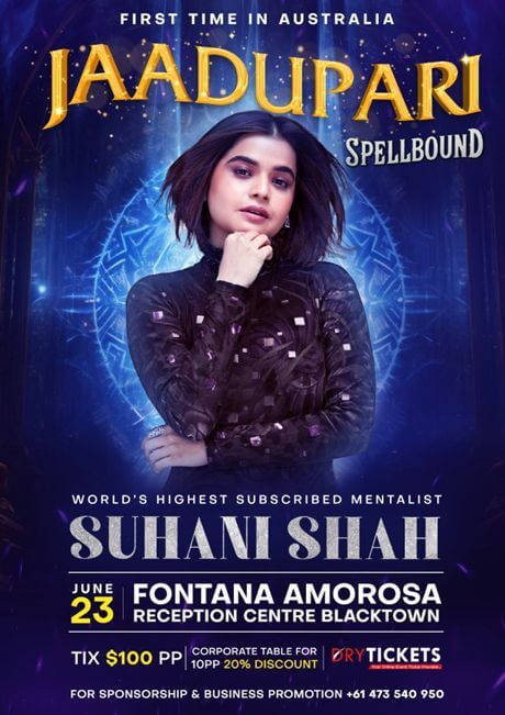 Suhani Shah LIVE in Sydney