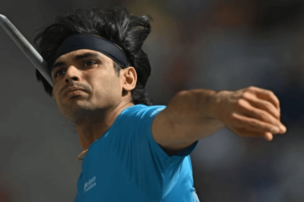 Photo of Neeraj Chopra throwing the javelin